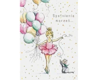 Greeting card B6 BALLERINA, 1 pc.